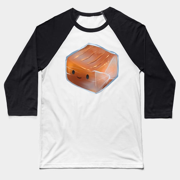 Cute Caramel Square Baseball T-Shirt by Claire Lin